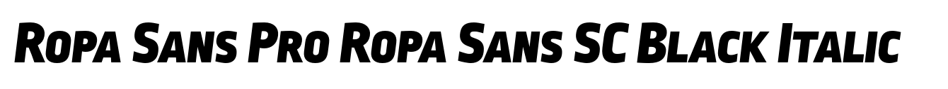 Ropa Sans Pro Ropa Sans SC Black Italic